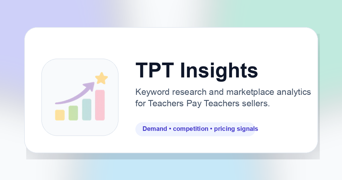 TPT Keyword Research Tool for Teachers Pay Teachers Sellers